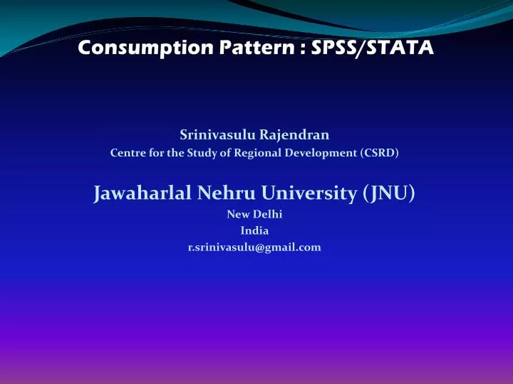 consumption pattern spss stata