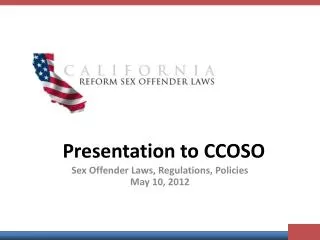 Presentation to CCOSO