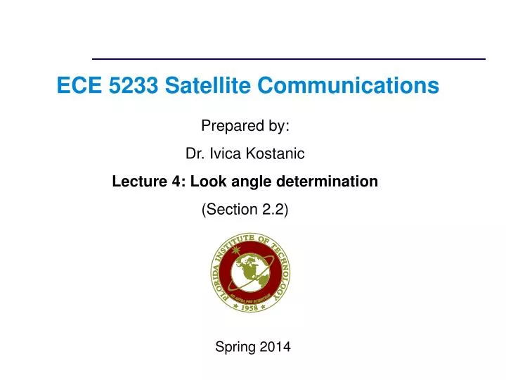 ece 5233 satellite communications