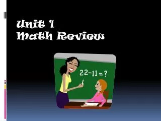 Unit 1 Math Review