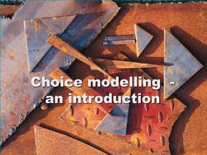 choice modelling an introduction