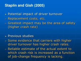 Staplin and Gish (2005)