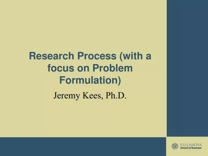 research process with a focus on problem formulation