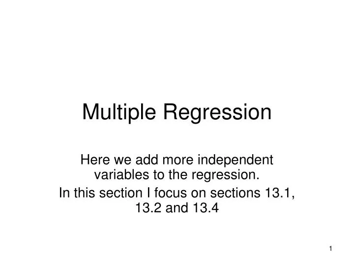 multiple regression