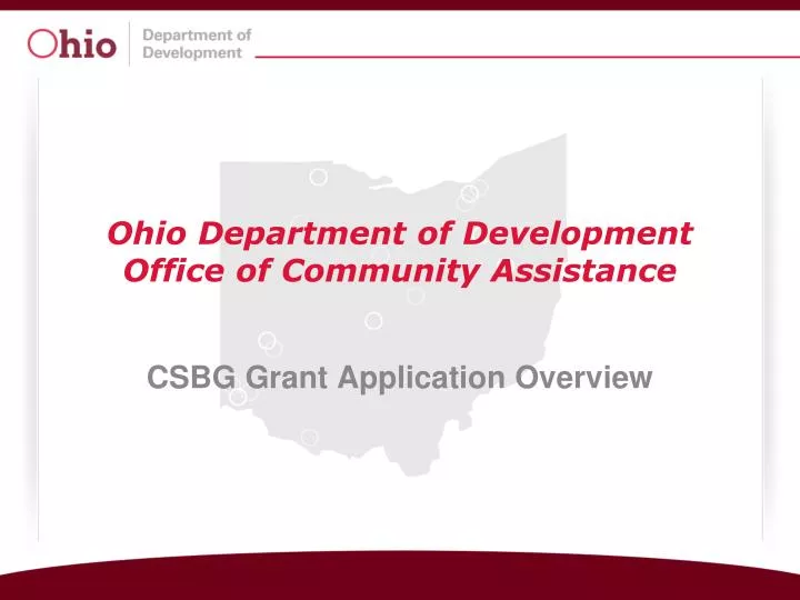 ohio department of development office of community assistance