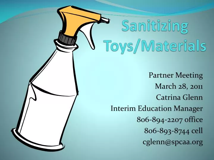 sanitizing toys materials