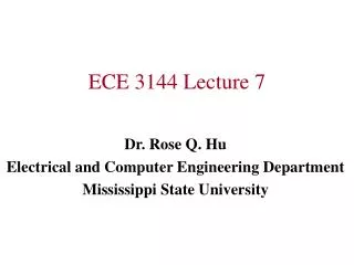 ECE 3144 Lecture 7