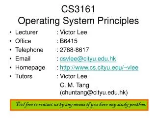 cs3161 operating system principles
