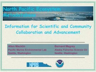 Allen Macklin Pacific Marine Environmental Lab Seattle, Washington
