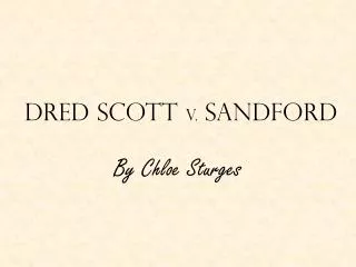 Dred Scott v. Sandford
