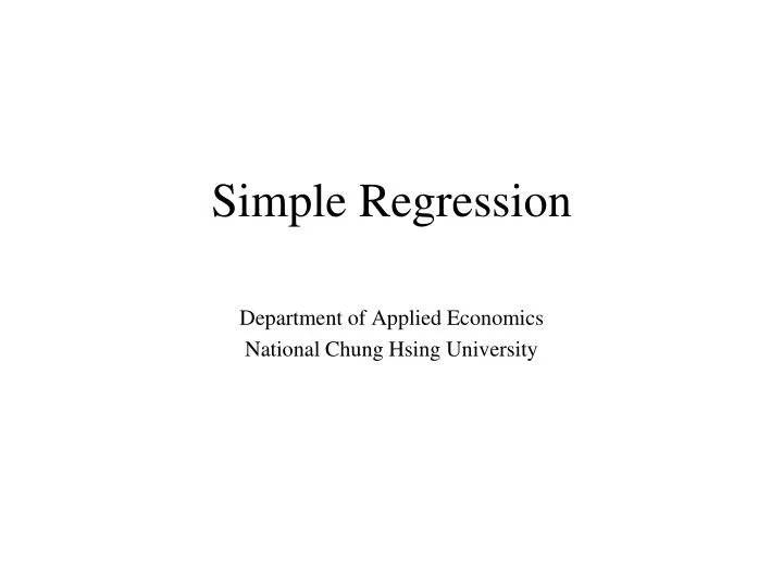 simple regression