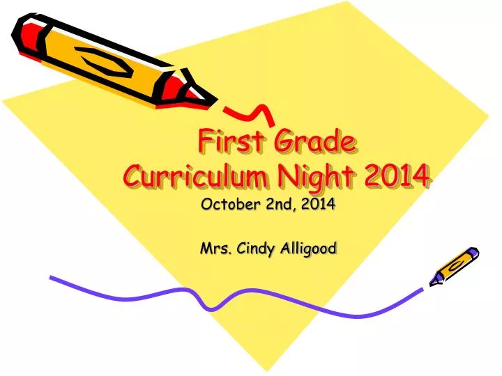 first grade curriculum night 2014