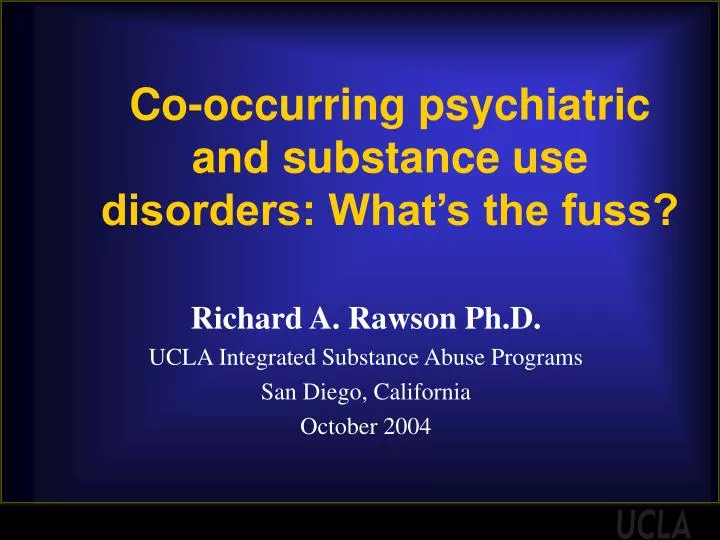 co occurring psychiatric and substance use disorders what s the fuss