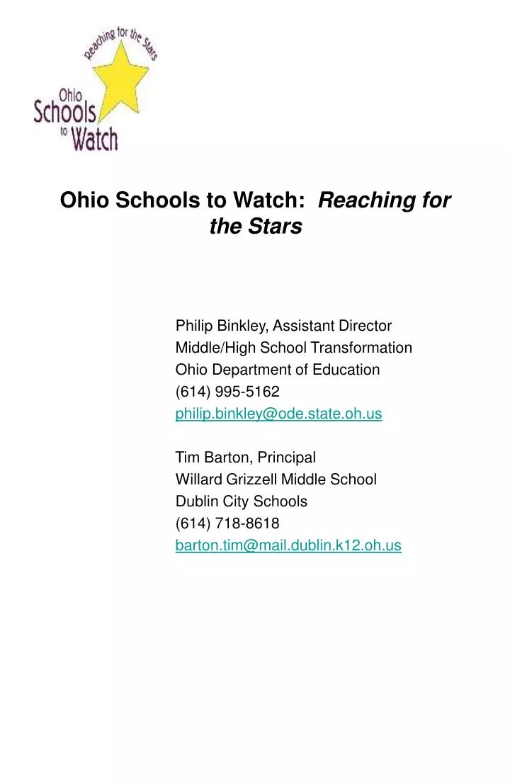 ohio schools to watch reaching for the stars