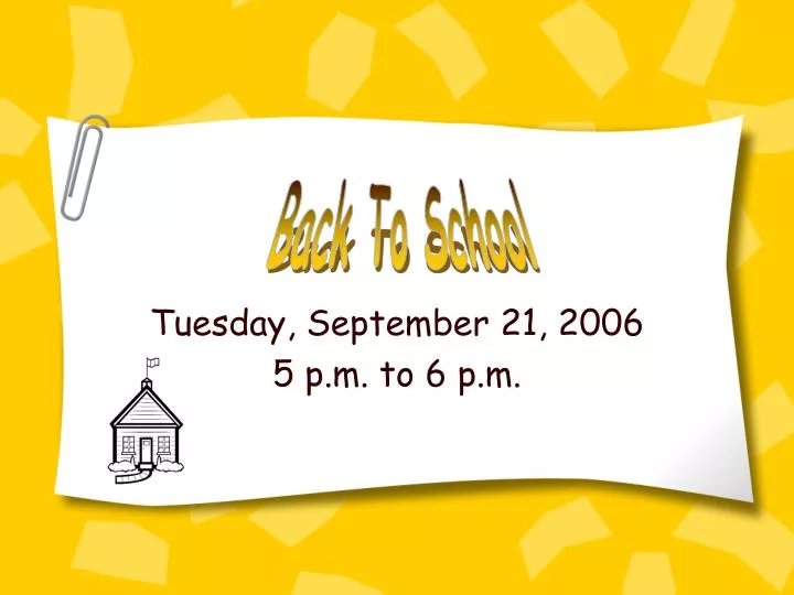 tuesday september 21 2006 5 p m to 6 p m