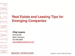 Real Estate and Leasing Tips for Emerging Companies