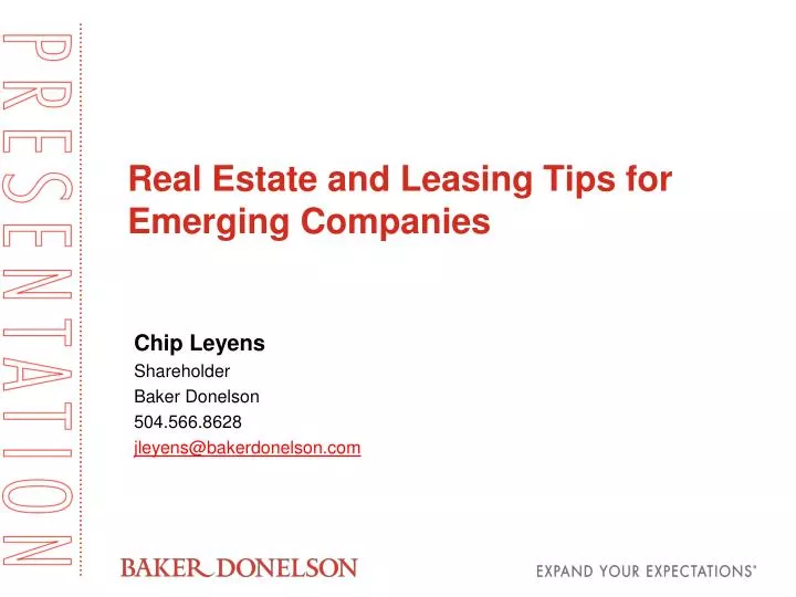 real estate and leasing tips for emerging companies