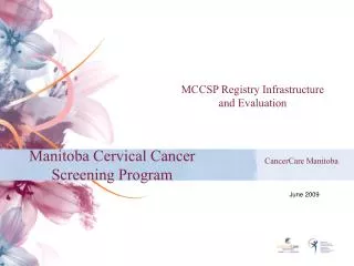 Manitoba Cervical Cancer Screening Program