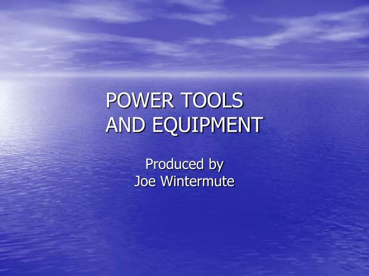 power tools and equipment