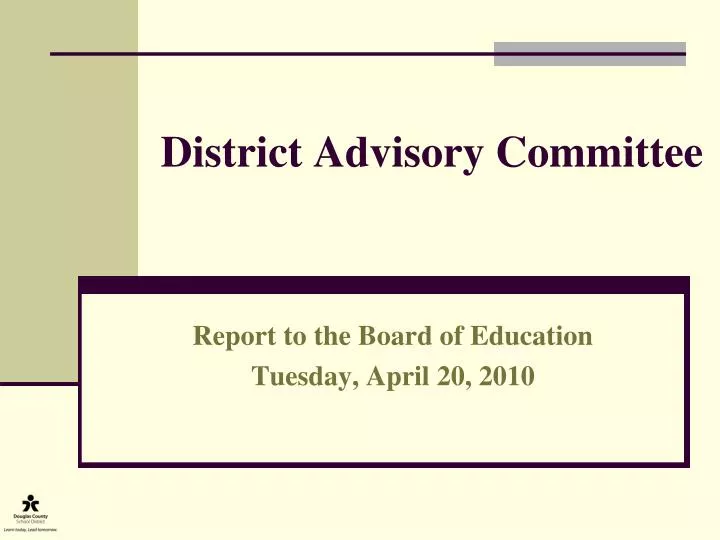 district advisory committee