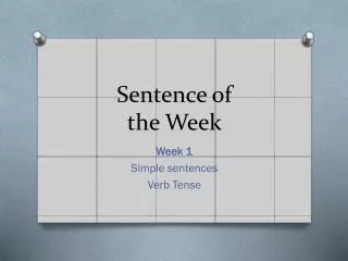 Sentence of the Week