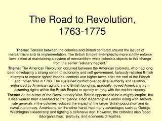 the road to revolution 1763 1775