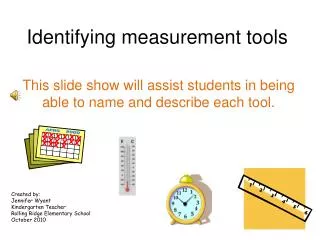 Identifying measurement tools