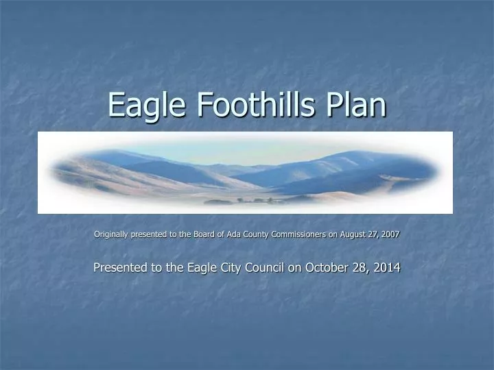 eagle foothills plan