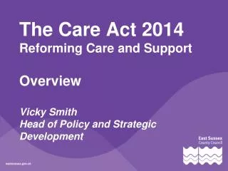 A brief history of care and support law