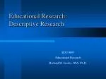 Educational Research: Descriptive Research - slide 1