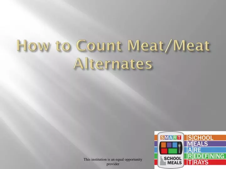 how to count meat meat alternates