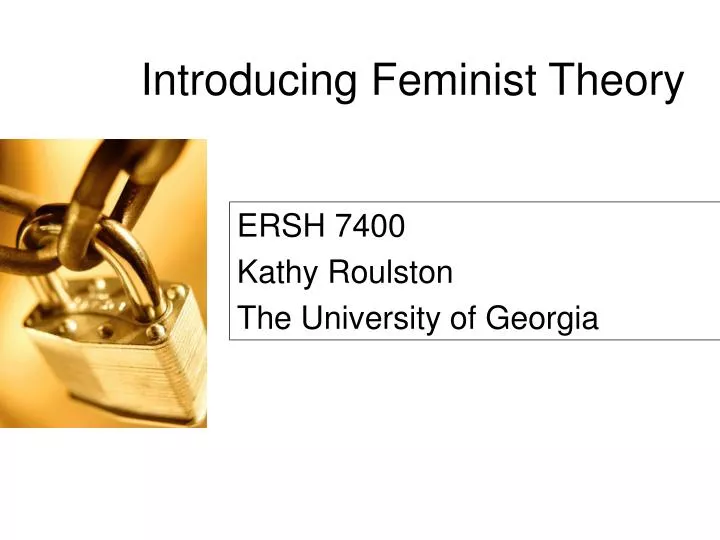introducing feminist theory