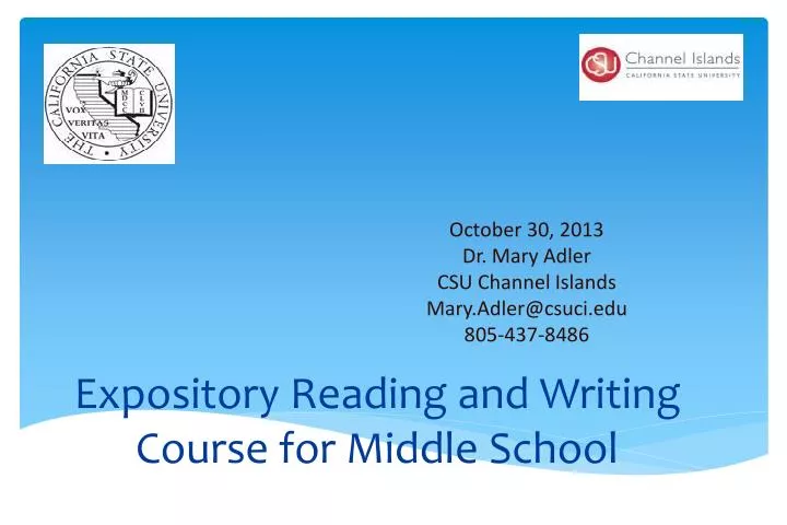 expository reading and writing course for middle school