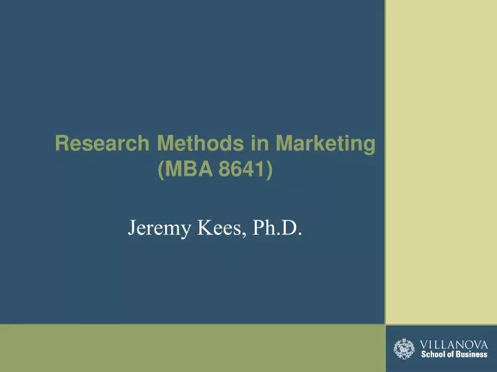 research methods in marketing mba 8641