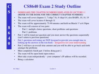 CS8640 Exam 2 Study Outline