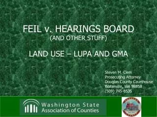 FEIL v. HEARINGS BOARD (AND OTHER STUFF)