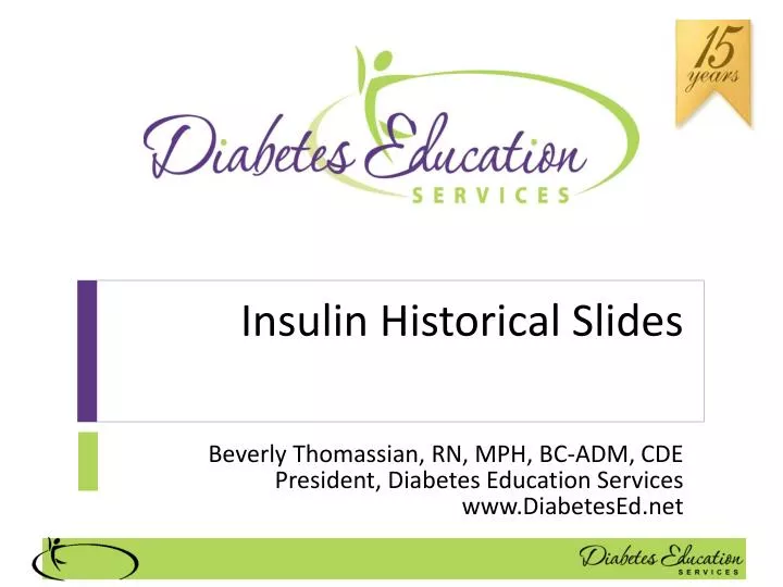 insulin historical slides