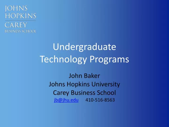 undergraduate technology programs