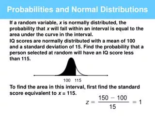 Probabilities and Normal Distributions