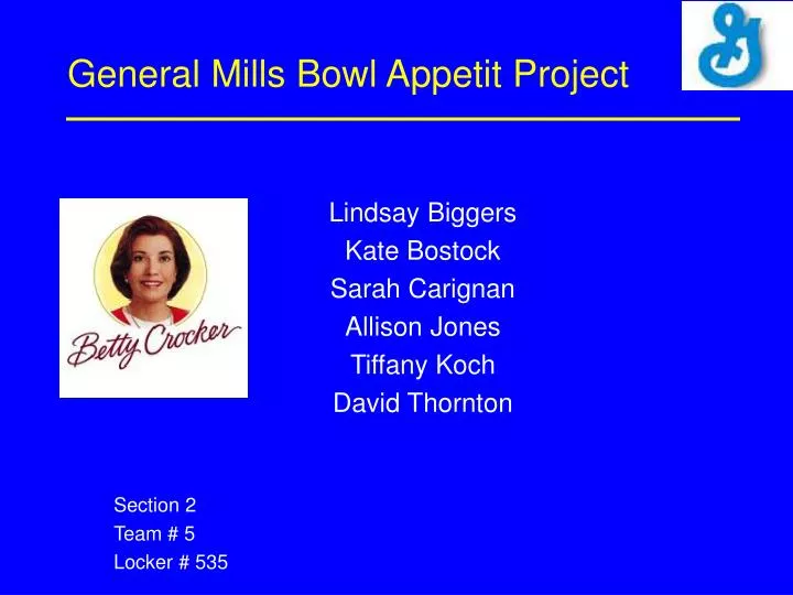 general mills bowl appetit project