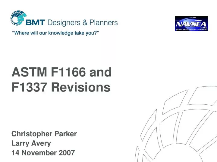 astm f1166 and f1337 revisions