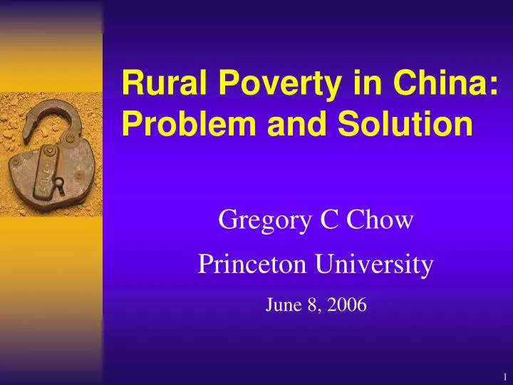 rural poverty in china problem and solution