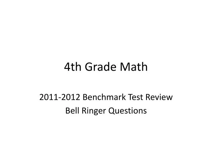 4th grade math