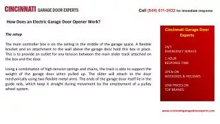 How Does an Electric Garage Door Opener Work?