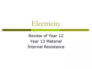 electricity