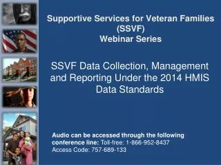 Supportive Services for Veteran Families (SSVF) Webinar Series