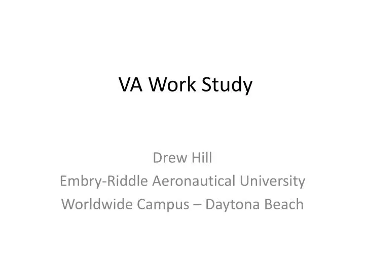 va work study