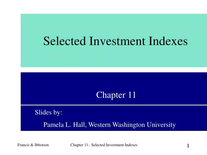 selected investment indexes