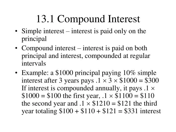 13 1 compound interest