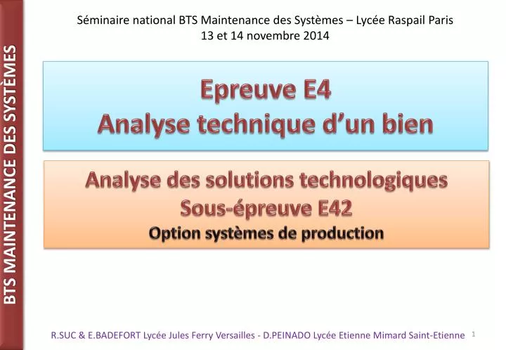 epreuve e4 analyse technique d un bien